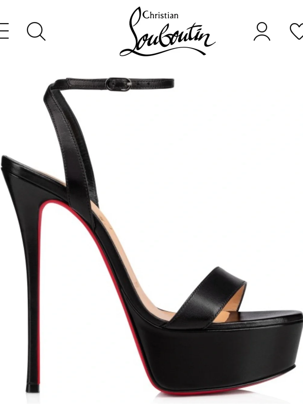 CHRISTIAN LOUBOUTIN LOUBI QUEEN ALTA BLACK LEATHER PLATFORM STILETTOS SZ 39
